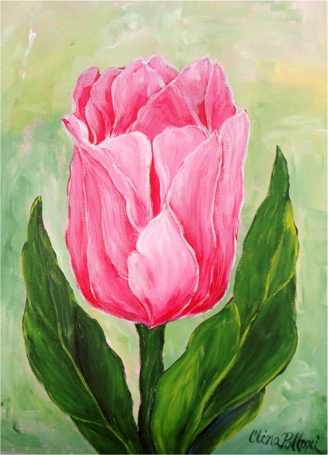 Floral-Pink Tulip