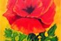 Red Poppy Flower Painting