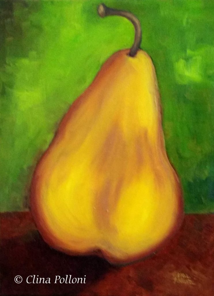 Gold Pear Painting