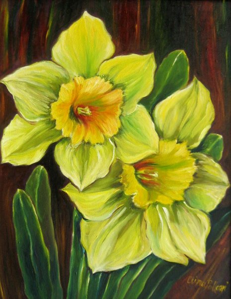 Pale Daffodils Painting