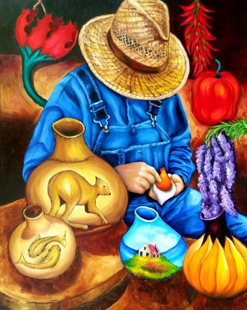 The Gourd Artist Painting