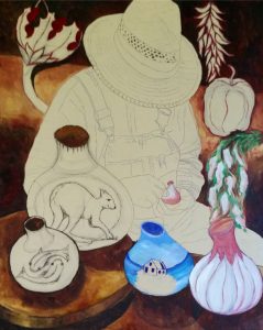 The Gourd Artist-Under-Paint