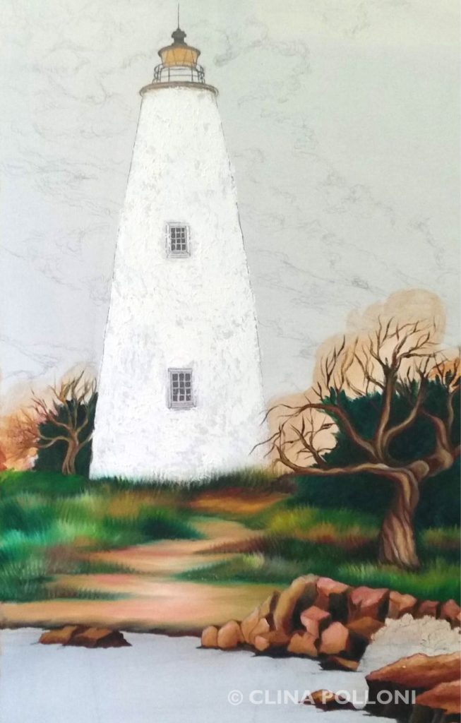 Ocracoke Lighthouse Under-Paint