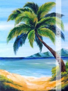 Seascape-Palm Tree at the Beach