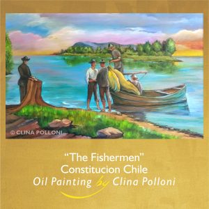 The Fishermen-Oil Painting by Clina Polloni