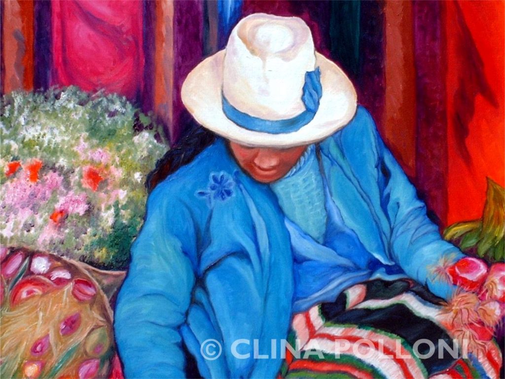 The Market Girl Painting