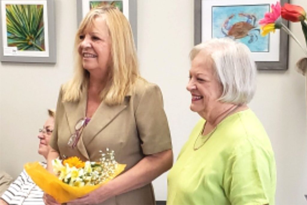 2019 July 27-Mayor Vivian Jones congratulating Clina Polloni