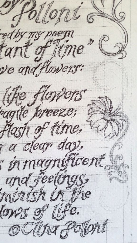 Flowers of Love Poem Drawing