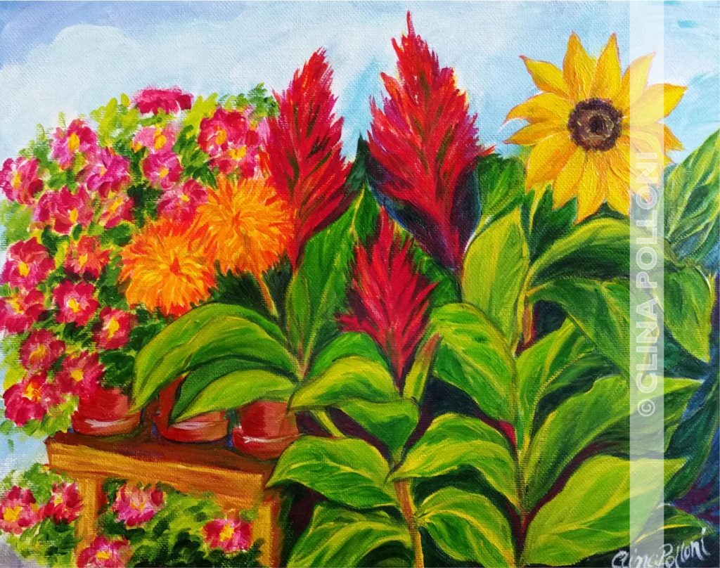Summer Flower Garden Painting
