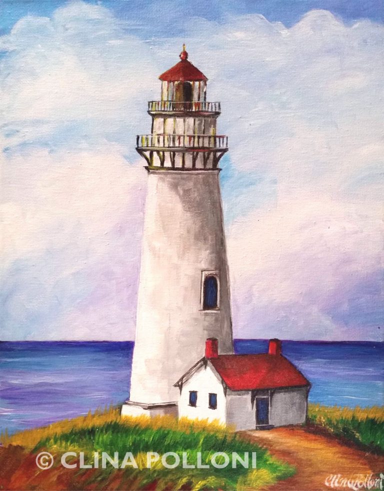 Pigeon Point Lighthouse Painting. « Clina Polloni Art