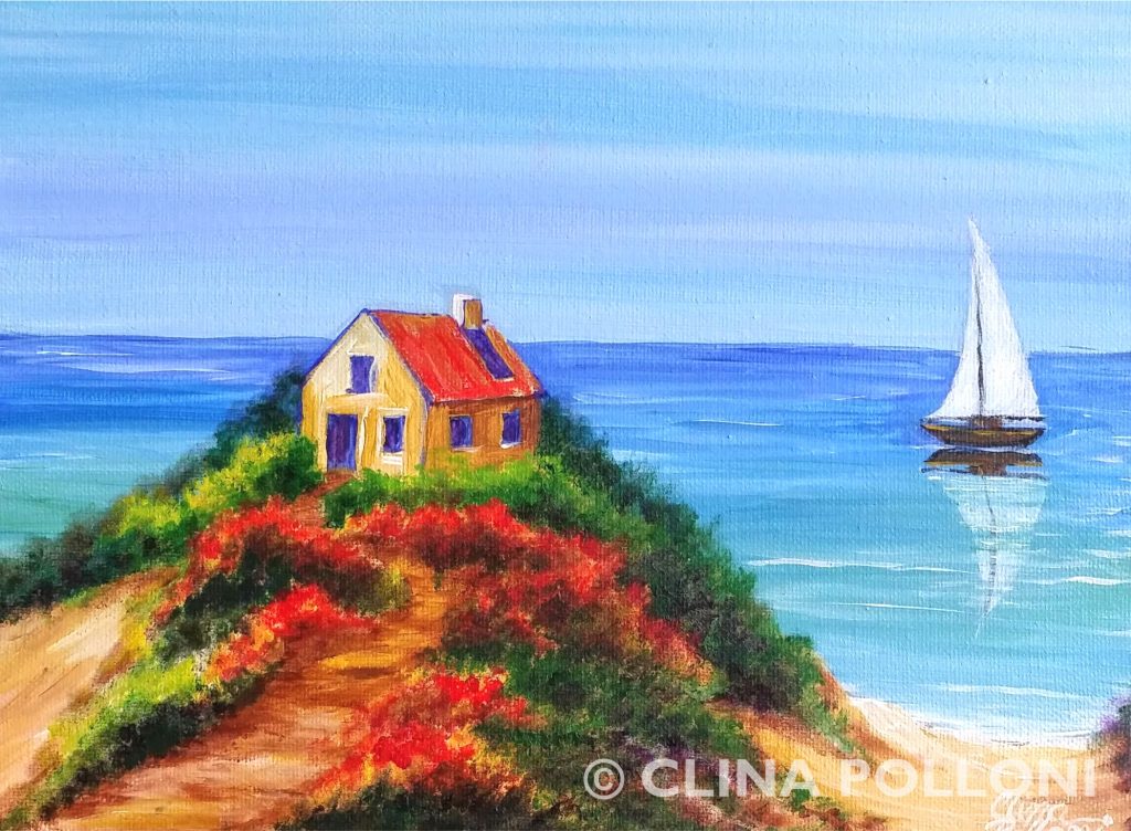 House in the Island NC Painting