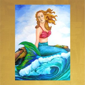 Card-5.5x5.5-The Mermaid of the Wave-Front
