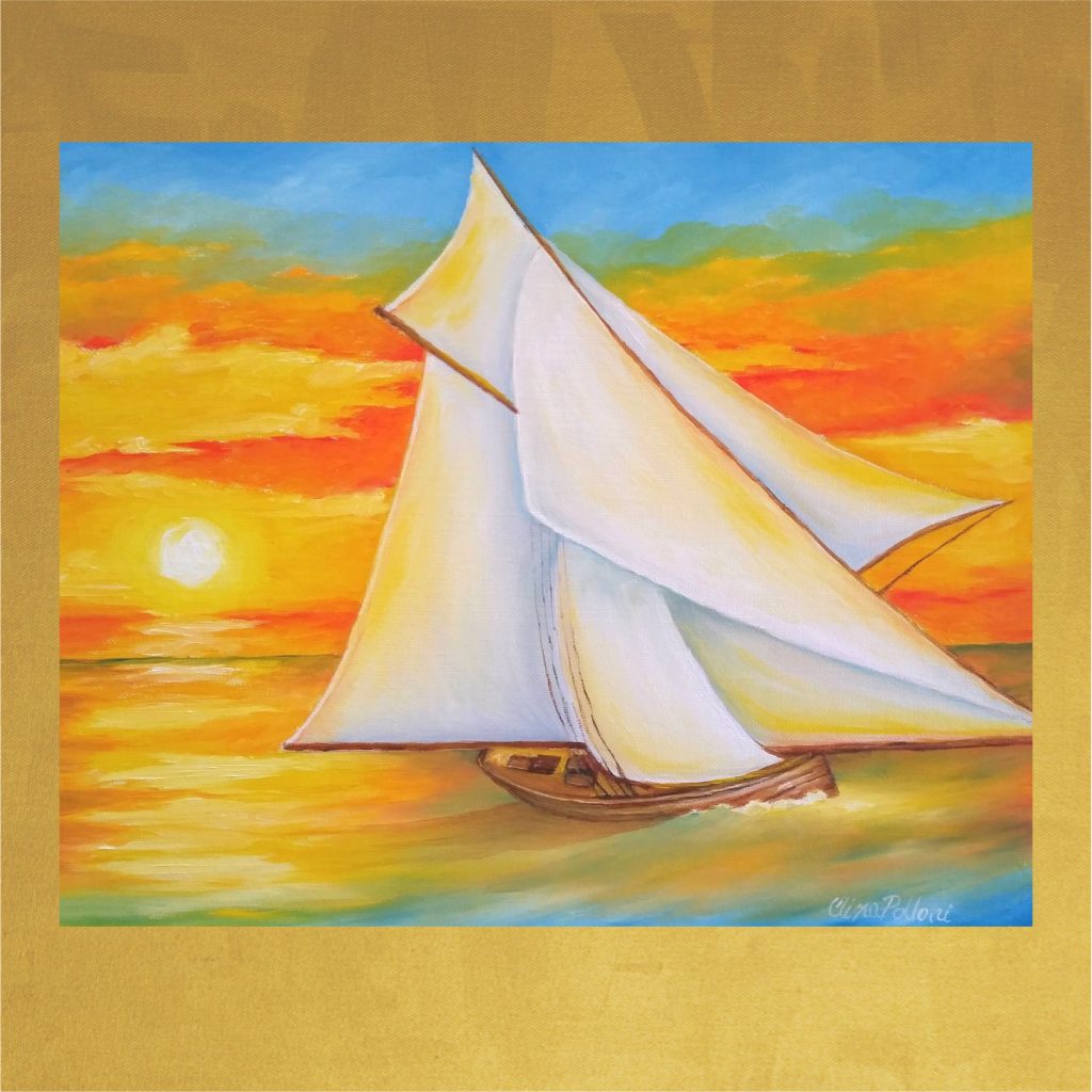 Card-5.5x5.5-Yacht Sailing the Outer Banks-Front