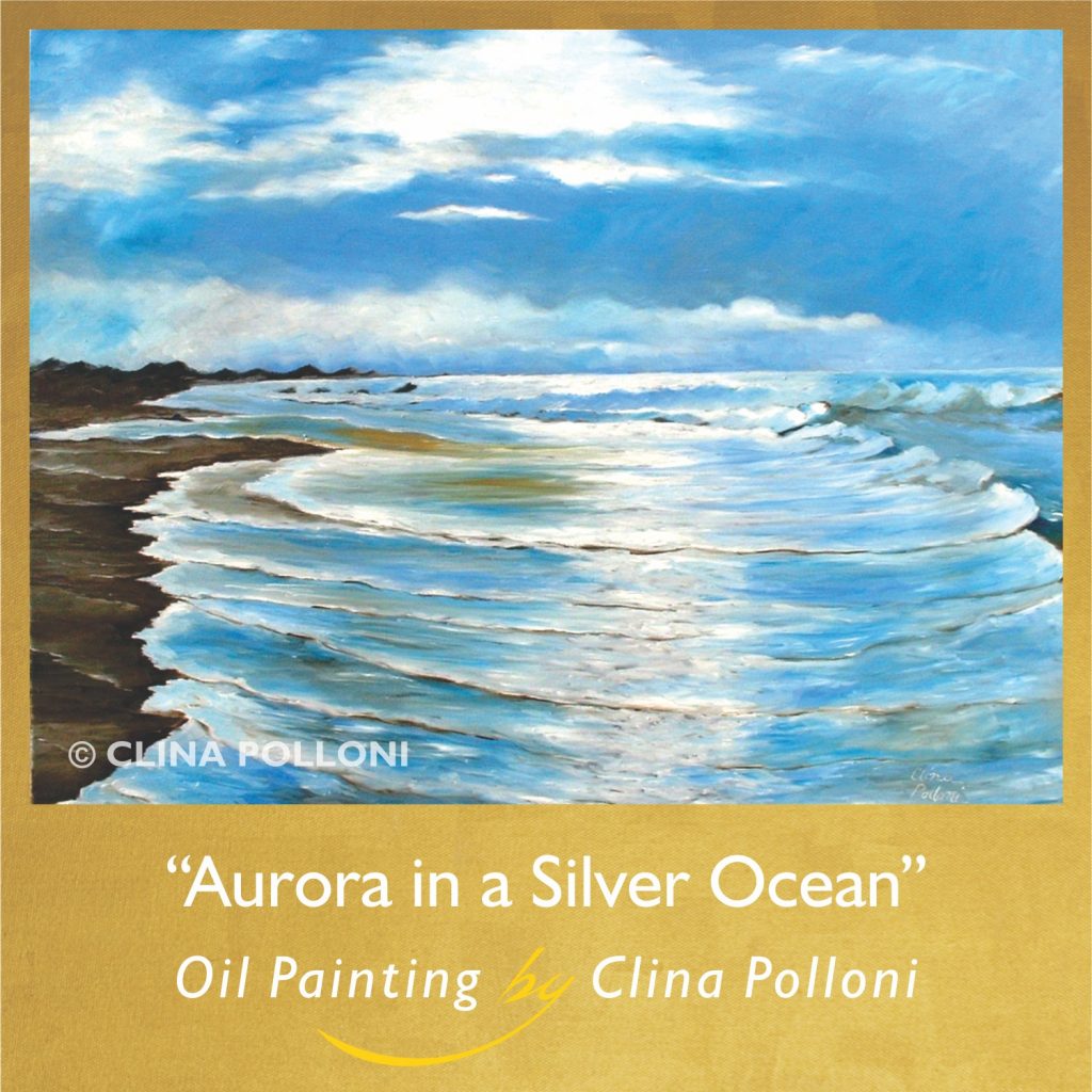 Aurora in a Silver Ocean-Seascape-Emerald Isle NC