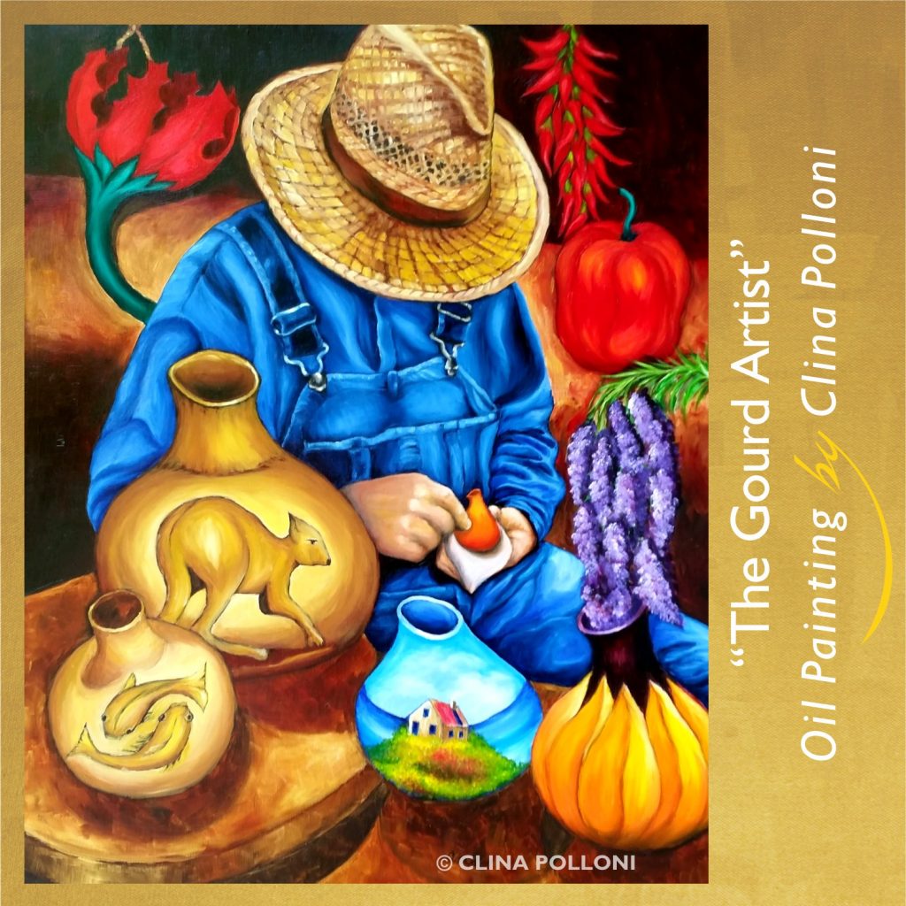 The Gourd Artist-Painting by Clina Polloni