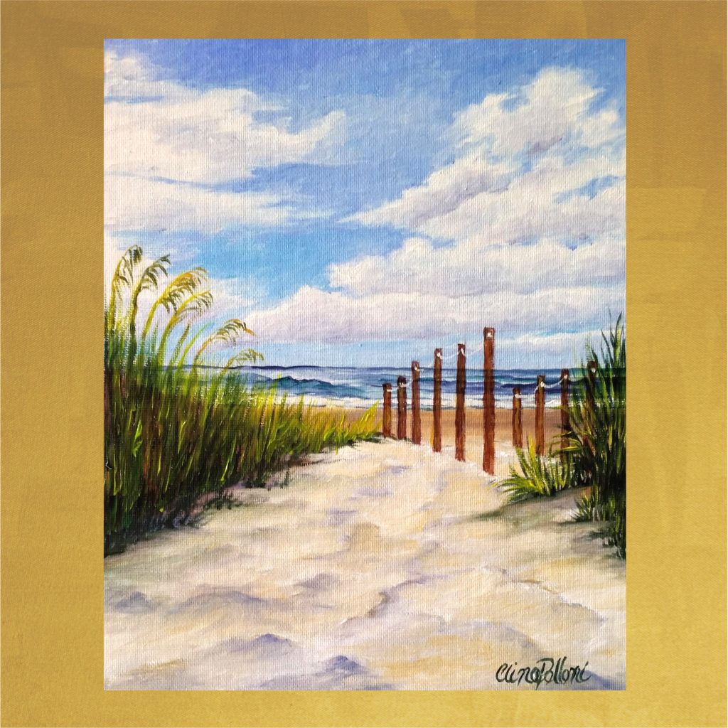 Card-5.5x5.5-Walkway to the Beach in Emerald Isle-Front