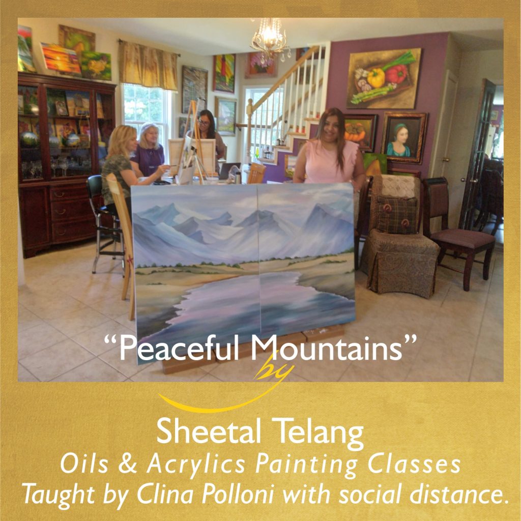 Painting Class-Peaceful Mountains by Sheetal Telang