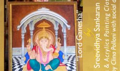 Lord Ganesha by Sreevidhya Sankaran-Painting Class oils