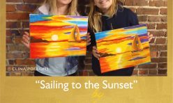 Sailing to the Sunset by Rachel and Abby-Painting Class