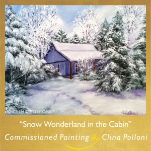 Snow Wonderland in the Cabin-Snow Landscape by Clina Polloni.