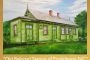 Old Railroad Station of Franklinton NC by Clina Polloni-oil painting.