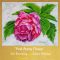 Pink Peony Flower Painting by Clina Polloni.