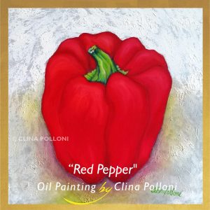 Red Pepper oil painting by Clina Polloni