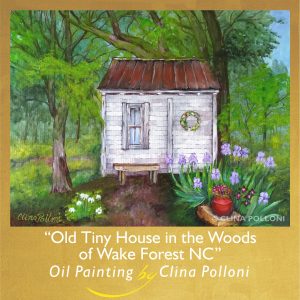 Old Tiny House in the Woods of Wake Forest NC by Clina Polloni