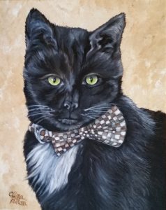 Pavement Cat Portrait by Clina Polloni.