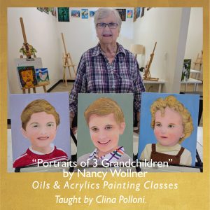 Nancy Wollner-Portraits of Grandchildren-Painting Classes