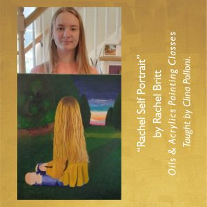 Rachel Britt-Self Portrait-Painting class acrylics oils.
