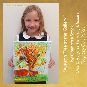 Charlotte Stock-Autumn Tree-Painting class by Clina Polloni.