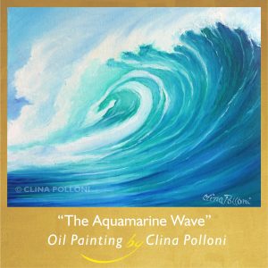 The Aquamarine Wave-Oil by Clina Polloni.