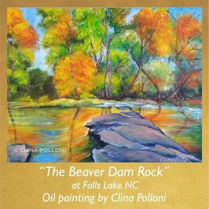 The Beaver Dam Rock-Oil painting by Clina Polloni.