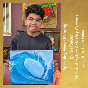Ian Reices- Splashing Wave-Painting Class by Clina Polloni